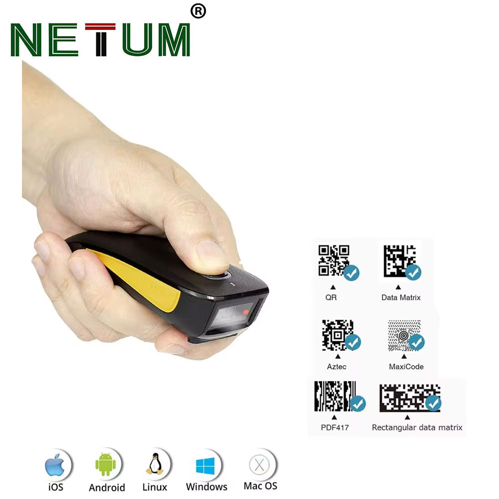 Barcode Scanner Wireless - Escáner de código de barras NETUM