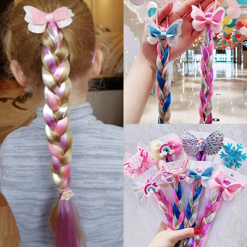 Elsa Gadget - Trenza Larga para Niñas Pequeñas, Peluca