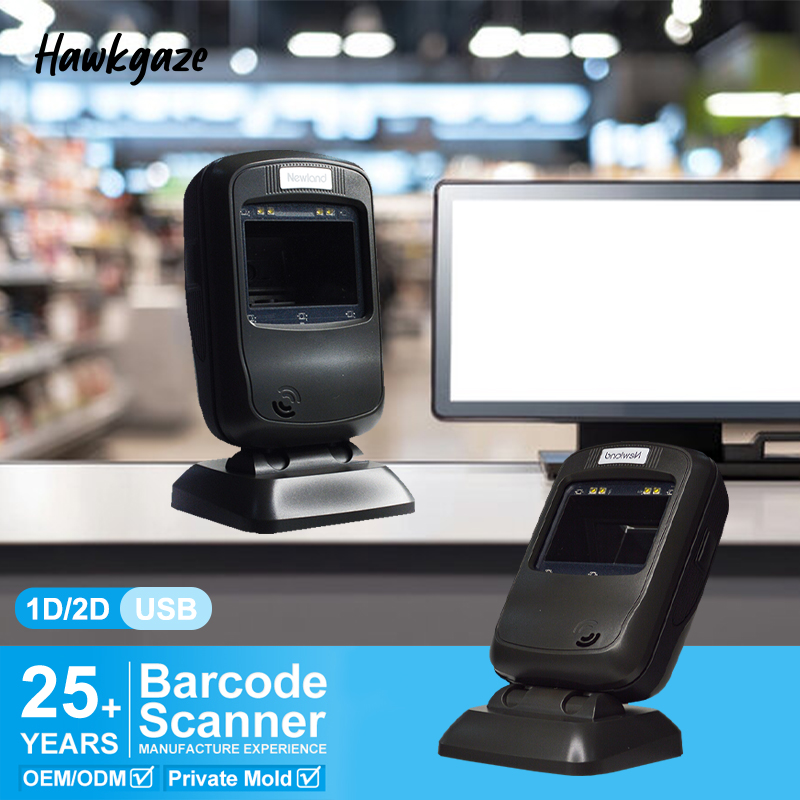 Barcode Scanner Wireless - Escáner Inalámbrico de Escritorio 2D, Lector