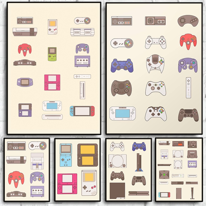 Handheld Game Console - Póster de Evolución de Videojuegos, Consolas
