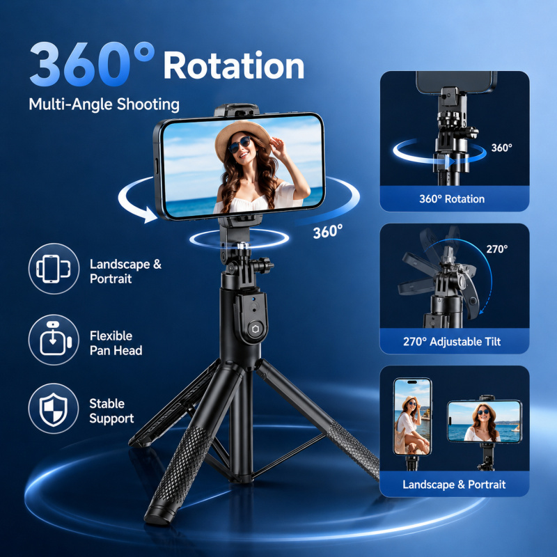 Trípode para selfies con Bluet - Auto Tracking Tripod reseña y precio
