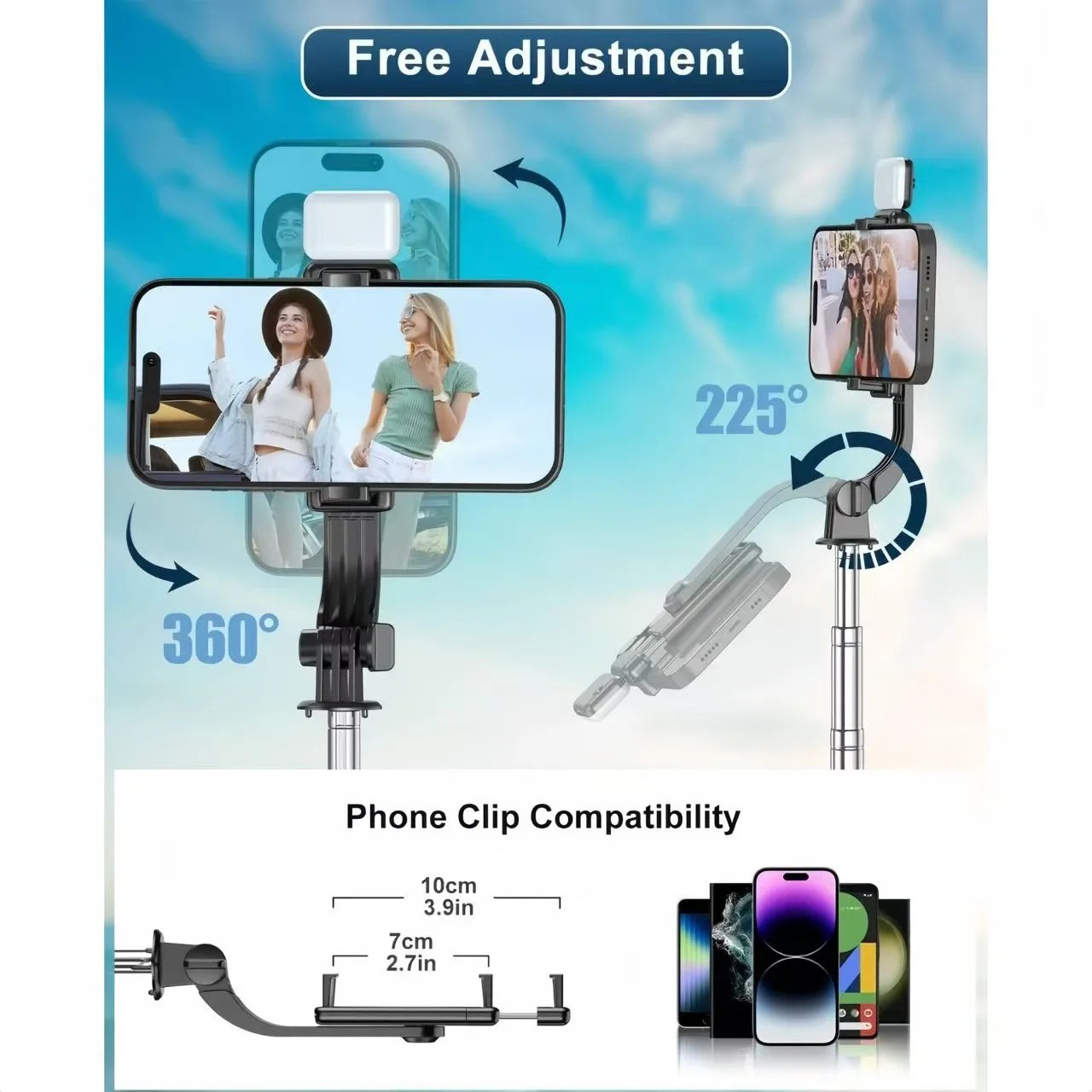 Palo de Selfie inalámbrico de  - Auto Tracking Tripod reseña y precio