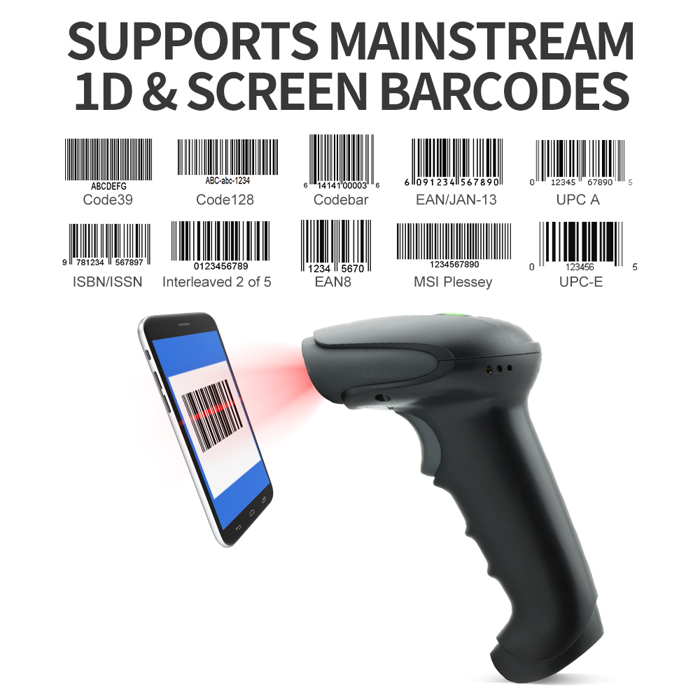 Escáner de código de barras po - Barcode Scanner Wireless reseña y precio
