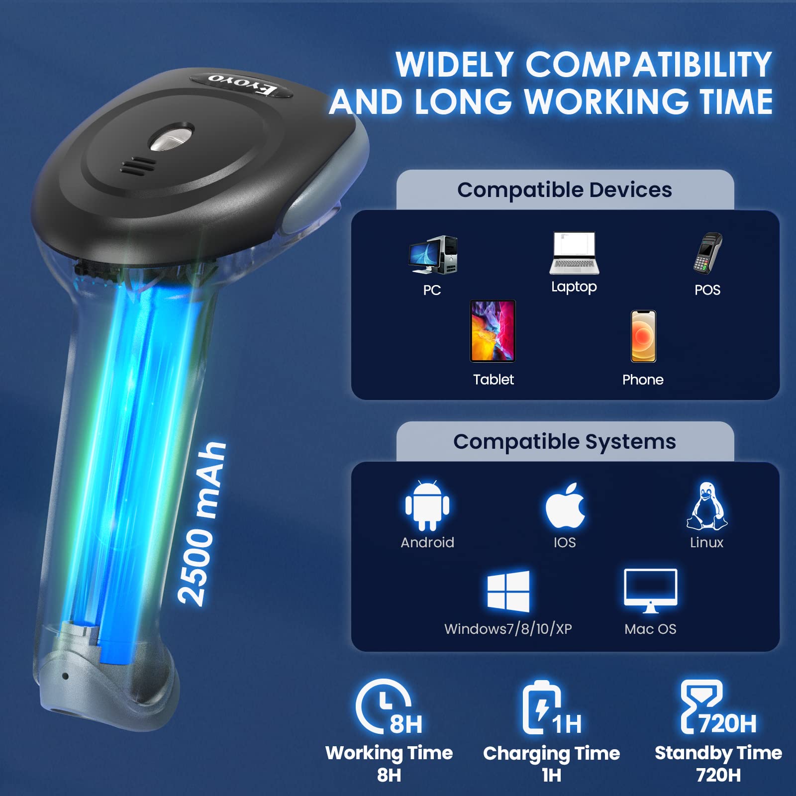 Escáner de código de barras Bl - Barcode Scanner Wireless reseña y precio